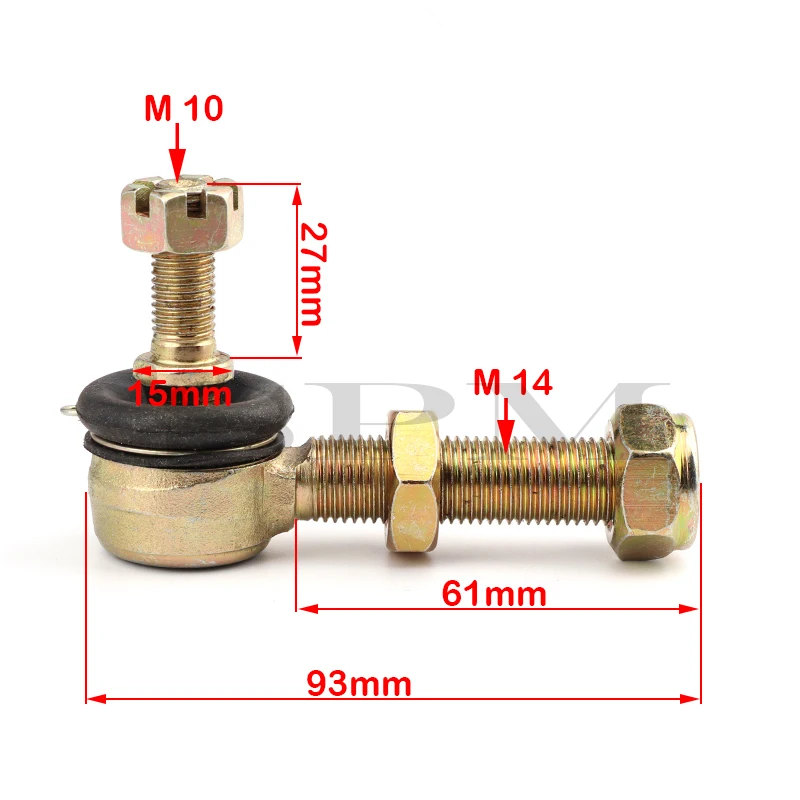 M10 rocker arm ball joint M14 * M10 tie rod ball joint kit for 110cc 125cc 150cc China Bull ATV Quad Bike Accessories