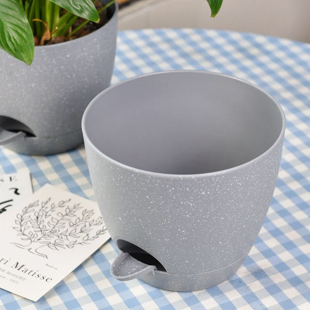 Flower Pot Detachable Flower Pot with Breathable Bottom Mesh Design and Side Watering Feature for Plant Health