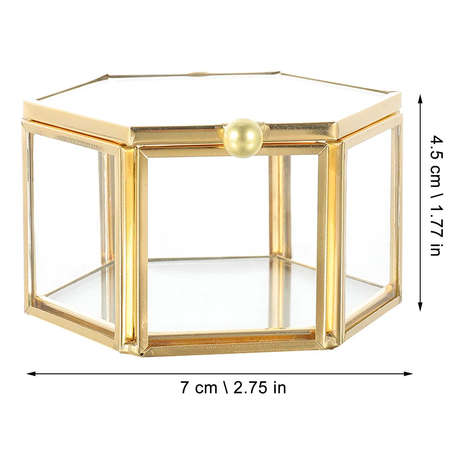 

1Pcs Simple Hexagon Jewelry Box Transparent Storage Container for Rings Necklaces Bracelets Earrings Brooches Hairpins Small