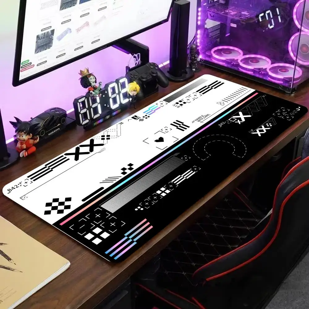 Alas Mouse Ukuran Besar 90x40cm, Alas Meja Seni, Alas Mouse Gaming Printstream, Alas Karet Anti-Selip, Alas Meja Panjang XXL Untuk Csgo