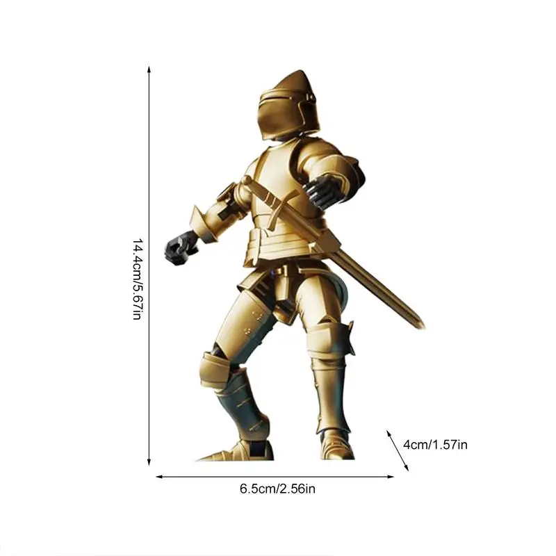 Średniowieczny rycerz zestaw figurek T-13 figurki D-I-Y wieloprzegubowa ruchoma zabawka z bronią i tarczą dekoracja stołu