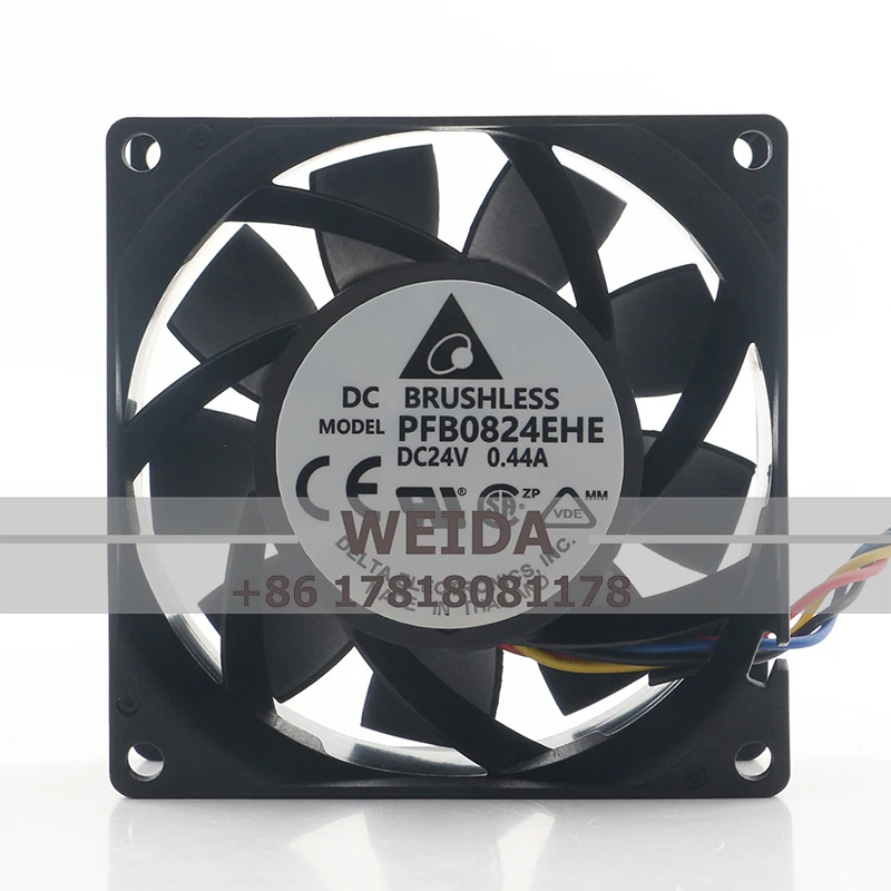 Cooling Fan Delta DC24V 0.44A 8038 8CM ball large air volume 80X80X38MM PWM speed regulation inverter PFB0824EHE