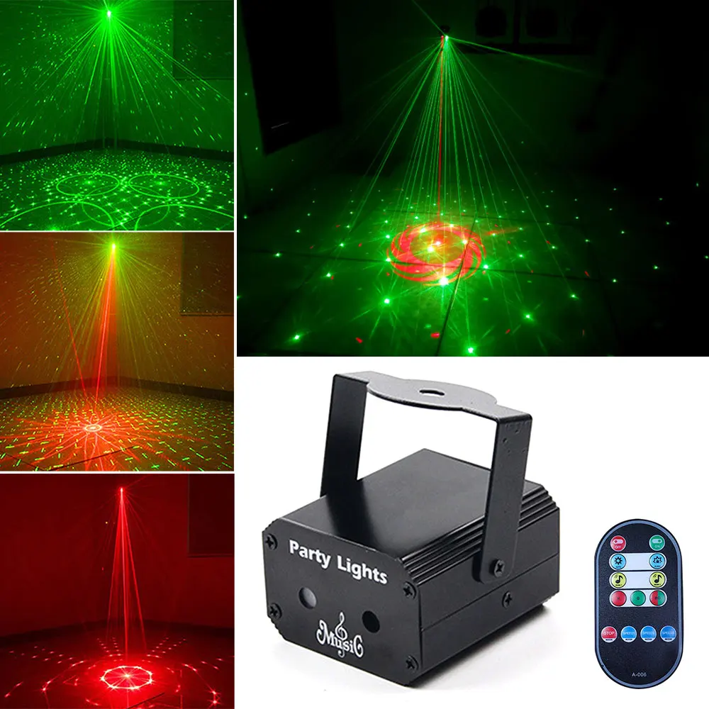 32 Patterns Laser Projector Party Light RGB DJ Disco Lights Dance Rave Light Projector Strobe Light for Christmas Birthday KTV