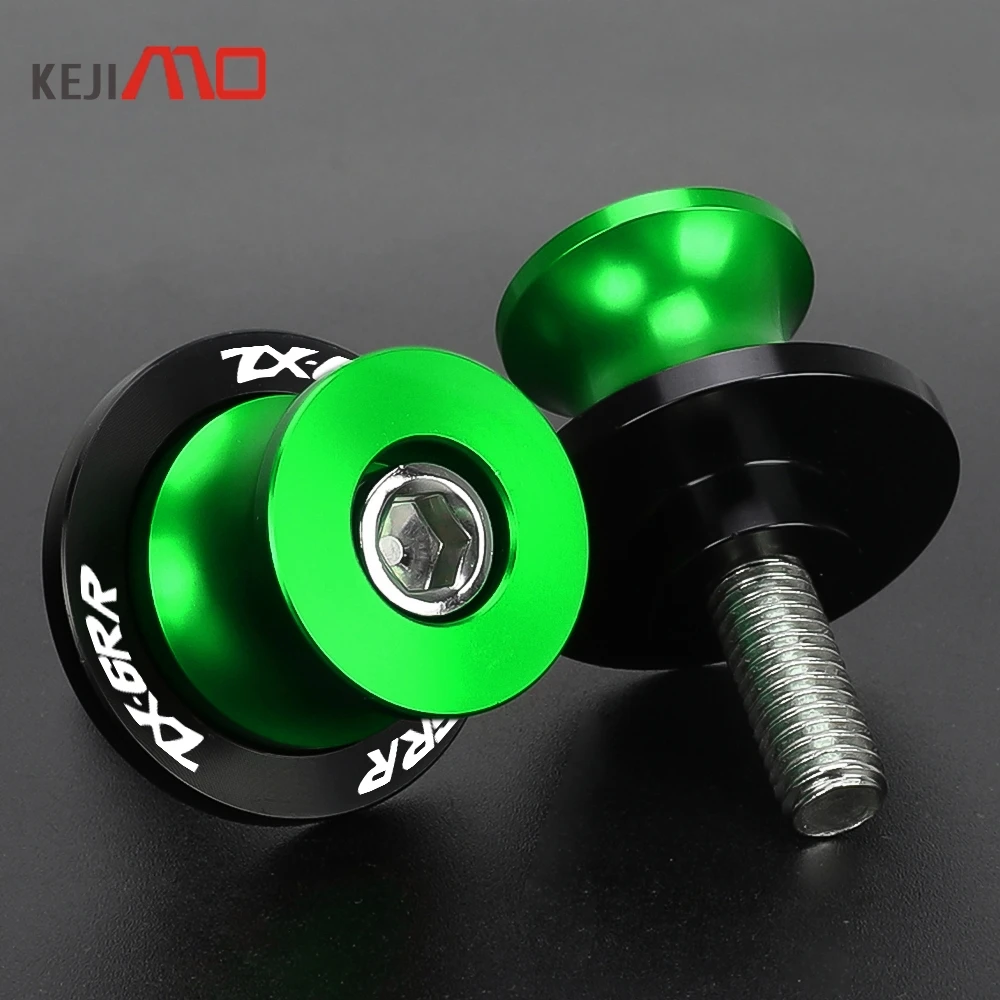 For Kawasaki ZX6RR ZX-6RR ZX 6RR 2000 2001 2002 2003 2004-2006 Motorcycles Accessories Rear Swingarm Spools Sliders Stand Screws