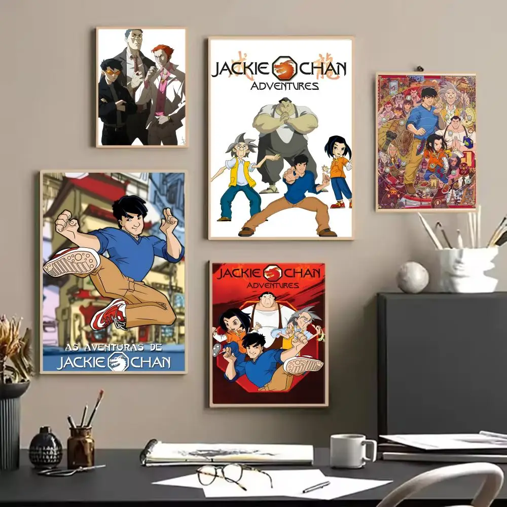 Adventurous Jackie Chan Adventures-s Poster Painting Wall Art for Living Room Home Gifts Decor Mural