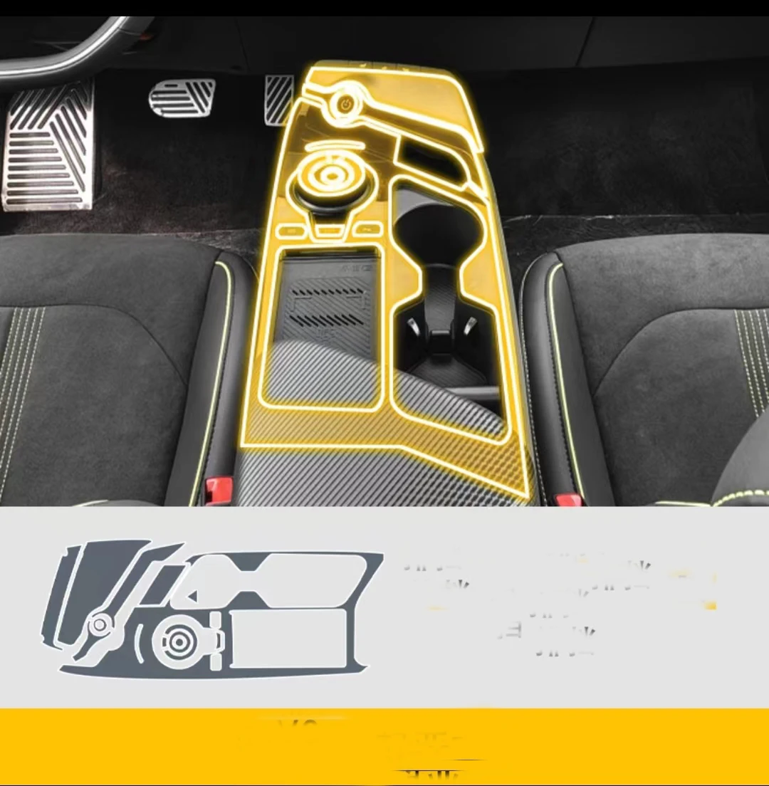 

For Kia EV6 EV 2021 2022 2023 Car Gearing Interior Center Console Transparent TPU Touch Screen Protective film