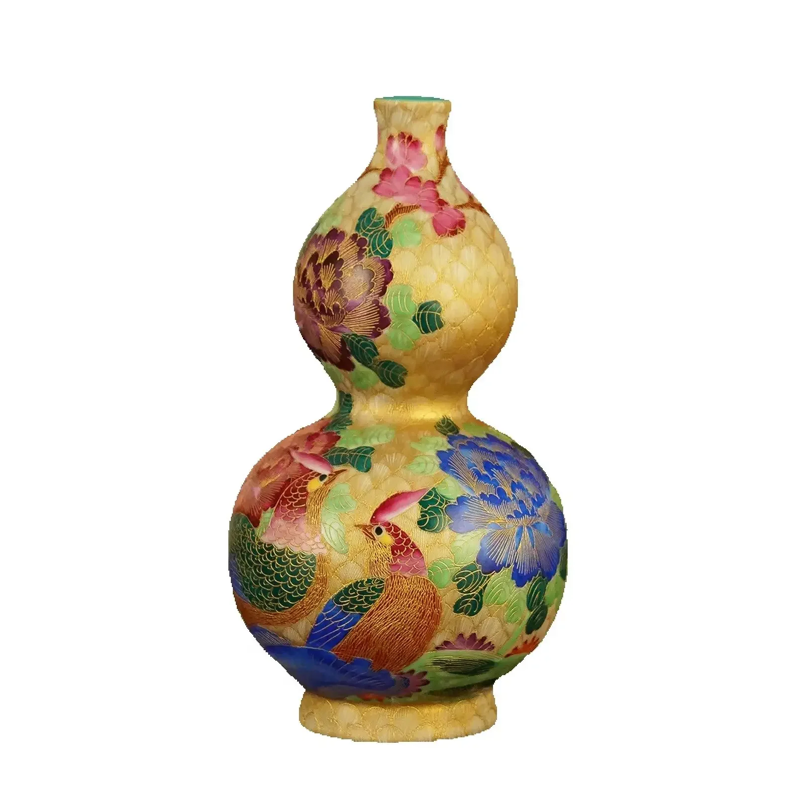 Jingdezhen vase porcelain filigree enamel gourd vase living room decorative ceramic ornament
