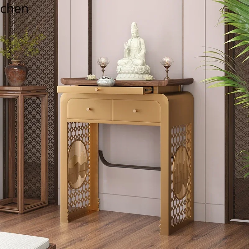 b11-7.1 New Chinese Light Luxury Offering Table Incense Case Household Buddha Offering God of Wealth Xuanguantai Case