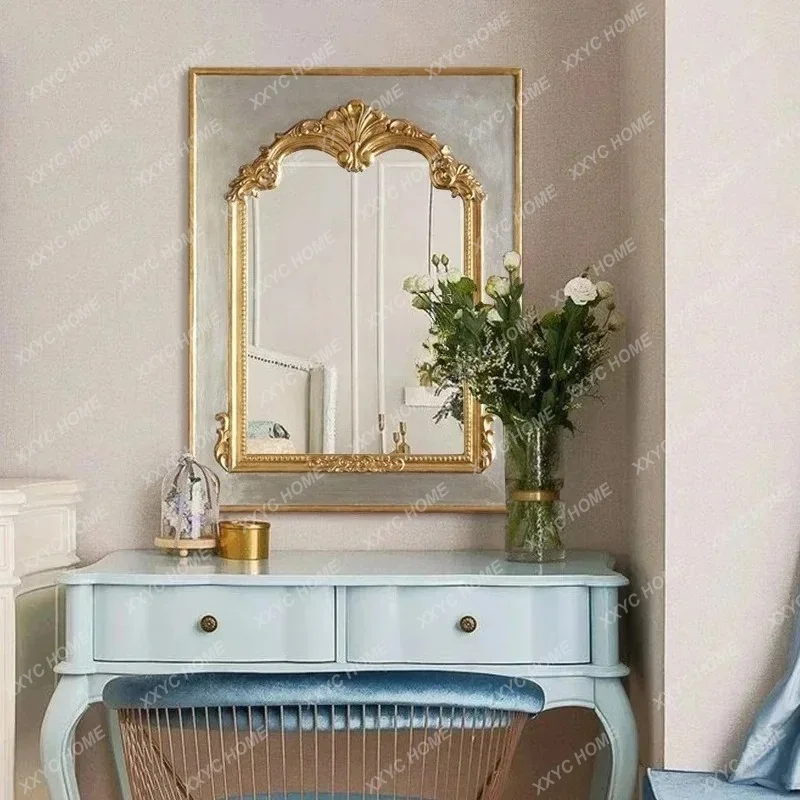 

carved entry porch mirror wall hanging light luxury decorative mirror wall hanging square fireplace mirror
