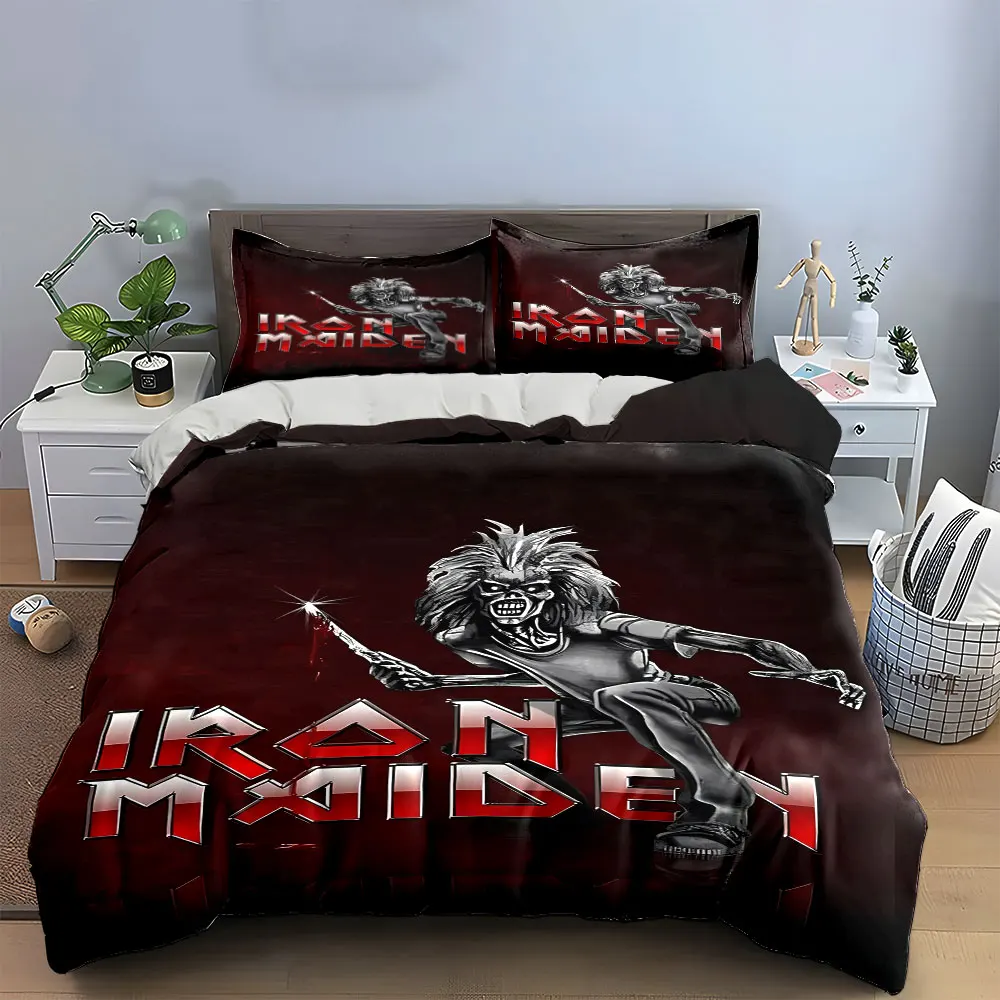 "Classic Band Poster Set Decoration" Soft Skin-Friendly Bedding Set Includes 1 Duvet Cover And 2 Pillowcase, Gift