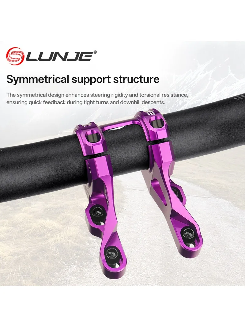 AliExpress LUNJE Direct Mount Stem 31.8mm Dual Crown Fork Off Road Front Fork Straight Install Handle Stand Speed Drop CNC Dual Crown Fork Stem