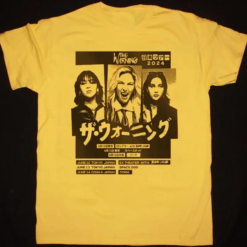

The Warning Band Tour Japan 2024 Cotton Gold T shirt All Sizes BM257