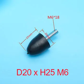 4Pcs M6 M8 Male Thread Cone Type Rubber Shock Absorber Water Drop Shock Crash Pad Damper Anti Vibration Isolation Mount