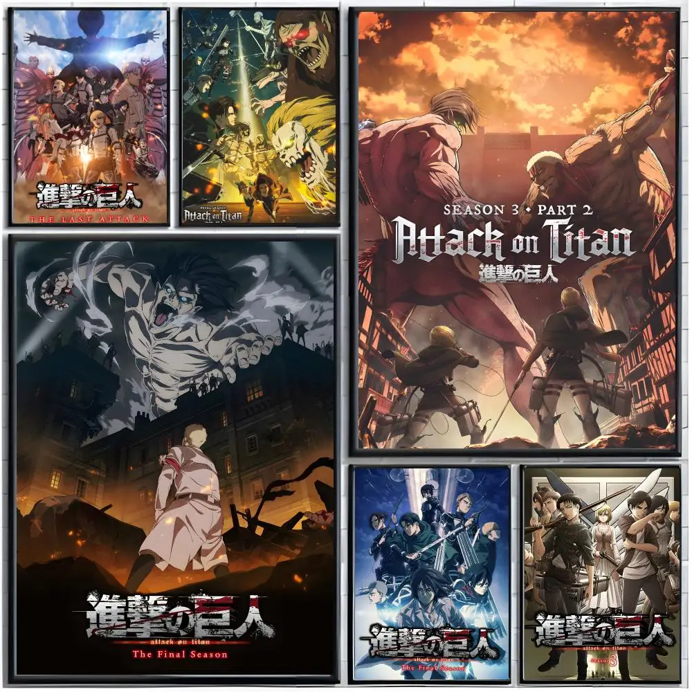 dark fantasy A-Attack on Titan Poster Modern Wall Art Home Decor Living Room Decorative Print Unframed