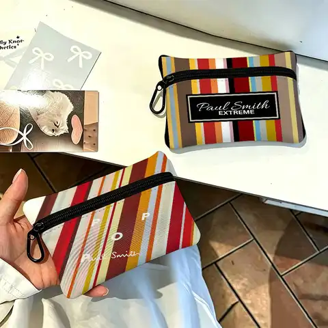 LOGO S-Smith- fashion Portable Oxford Fabric Mini Wallet Carabiner Design Small Coin Bag For Cards Keys Earphones P-PaulES