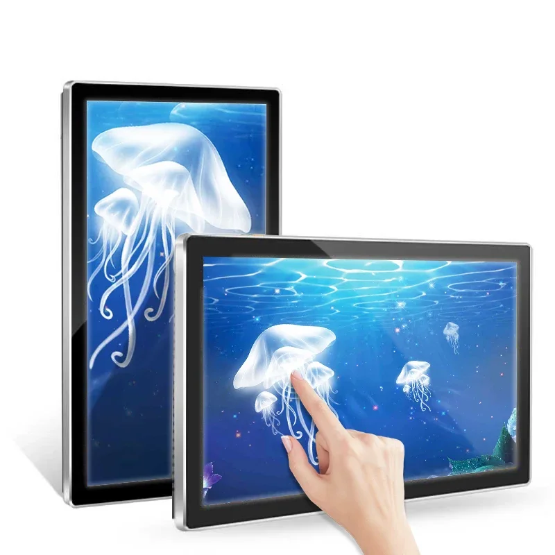 VETO 10 21 32 43 55 inches Indoor HD LCD Display Digital Signage Advertising Monitor Android Wall Mounted Touchscreen