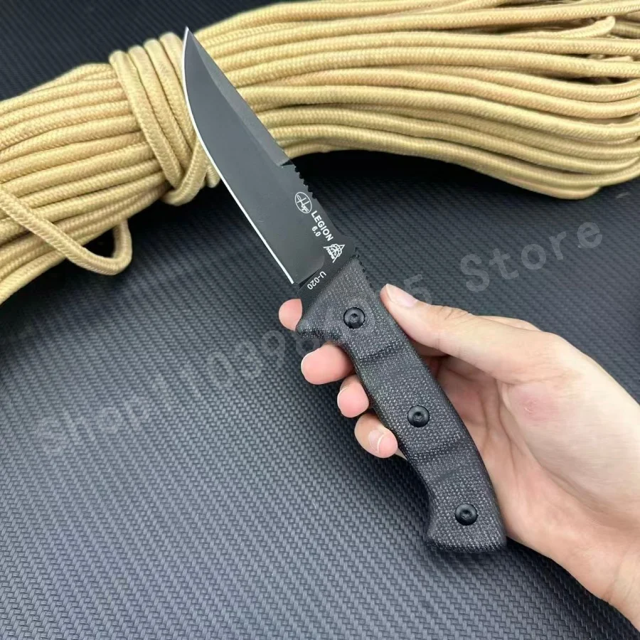 

Fixed-blade Knife Made of Durable D2 Steel Blade - Easy To Handle with Both Hands An EDC Camping Knife Practical Cutting Knife