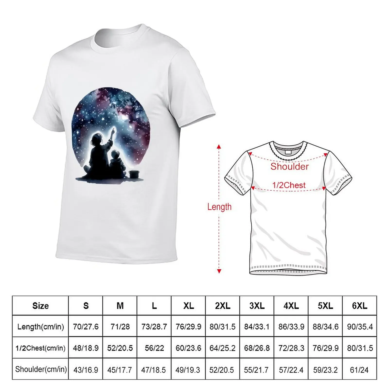 Searching for the milky way T-Shirt Basic All Season Solid T-Shirt