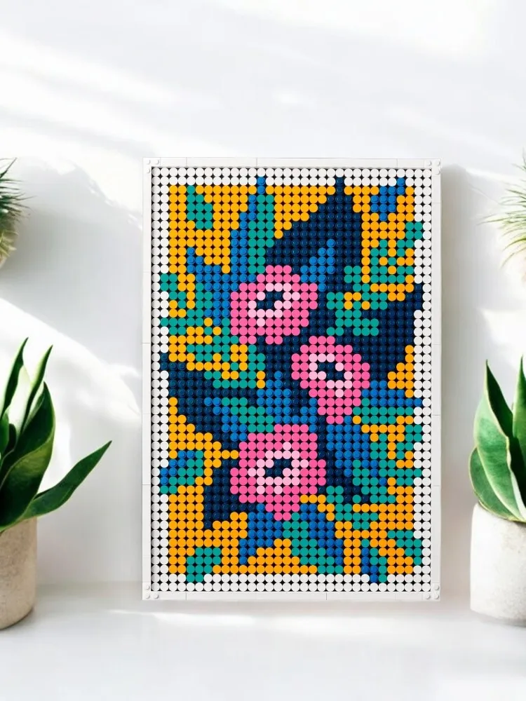 LEGOI 31207 Art Flower Art، صورة زهرة 3 في 1، مجموعة فنية لتزيين الحائط، يمكن تقديمها كهدية للبالغين #3