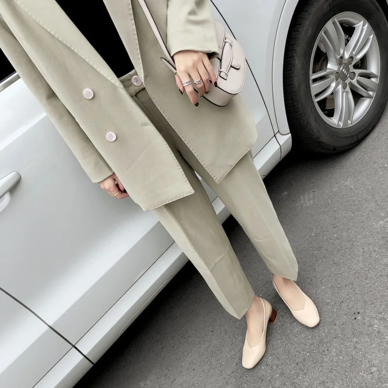 Wholesale 2024 New Arrival Womens Block Heels Pumps Three Colors Optional Slip-on Large Size Evening Party Fashion Prom Shoes