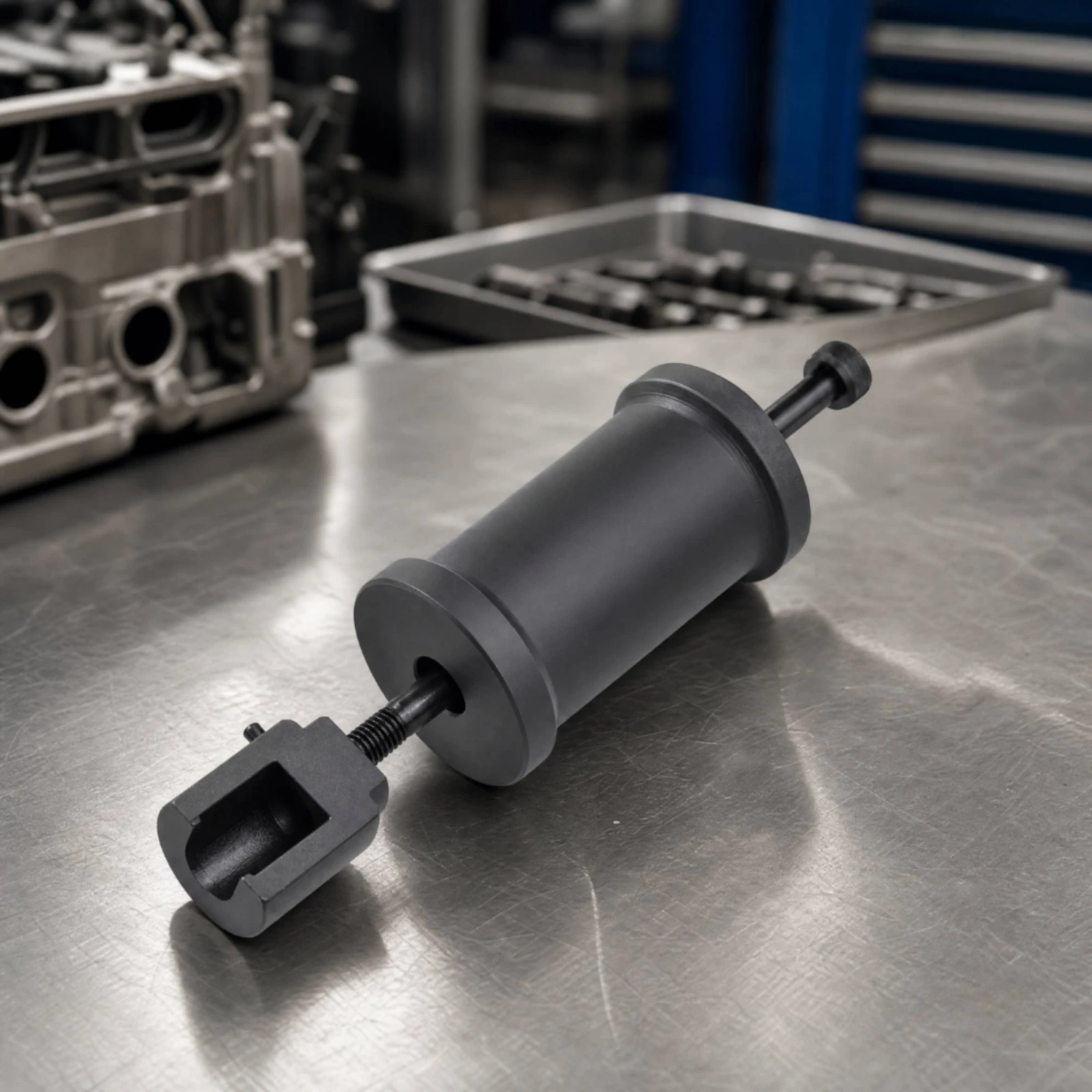 Slide-Hammer Fuel Injector Removal Tool Long-Lasting Slide-Hammer Injector Puller with Gripping Clamp Practical Compact