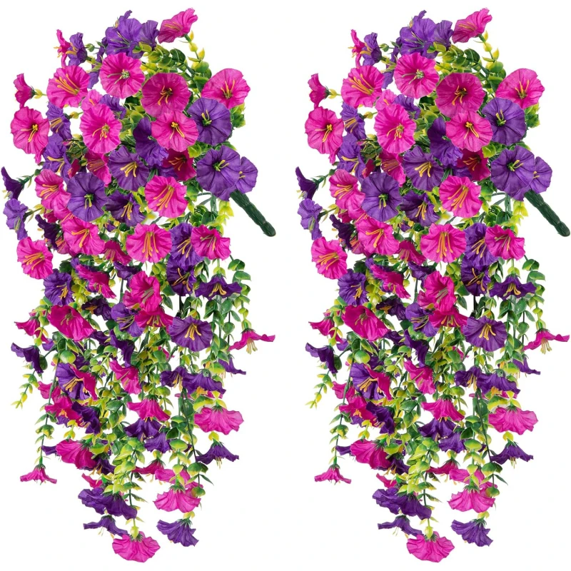 1/2 Stuks Kunstbloemen Wijnstok Morning Glory Bruiloft Bruids Thuis Kamer Tafel Festival Decor Outdoor Yard Garden Arch DIY Geschenkdoos