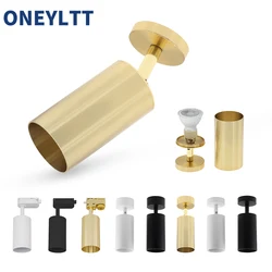 Surface Mounted 360° Rotatable White Black Gold Copper LED Ceiling Track Downlight 6W GU10 Bulb Replaceable Wall Spot Light