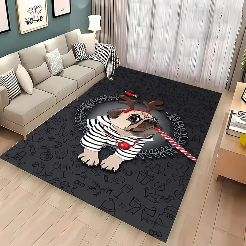 Funny Dog 3D HD Printing Carpet for Home Living Room Children's Bedroom Sofa Doormat Kitchen Floor Rugs Anti-slip Decor Mat Gift