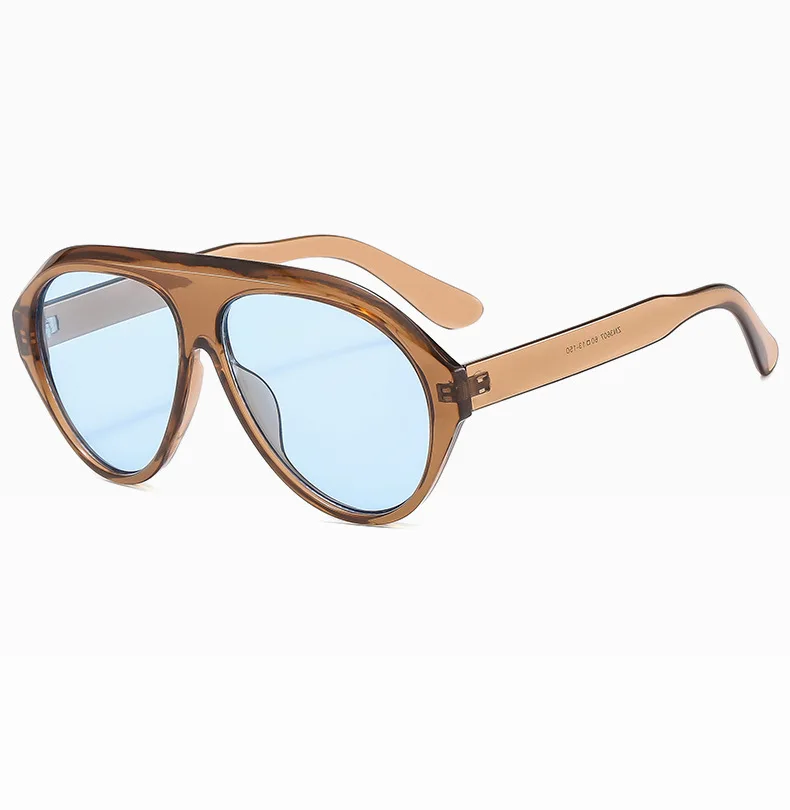 Übergroße Pilot Sonnenbrille Frau Luxus Marke Vintage Ein Stück Sonnenbrille Für Dame Beliebte Großen Rahmen Shades Brillen UV400 – Detail 18