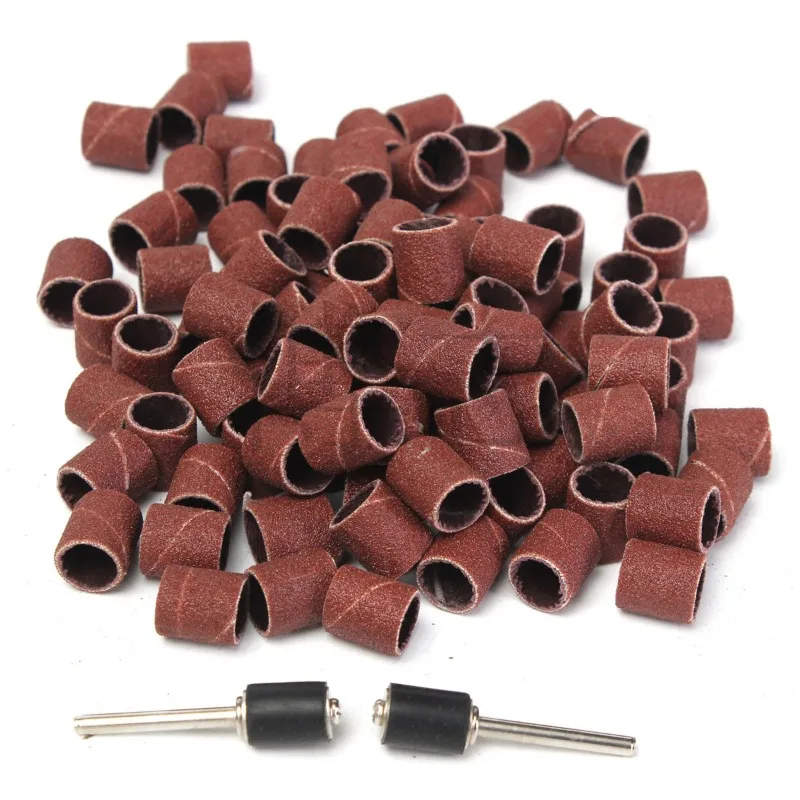 102pcs Dremel Sanddrum Kit Sanddrum with 1/2 1/4 Inch Core Drum 80 Sandstone Woodworking Nail Drill Rotary Grinding Tool