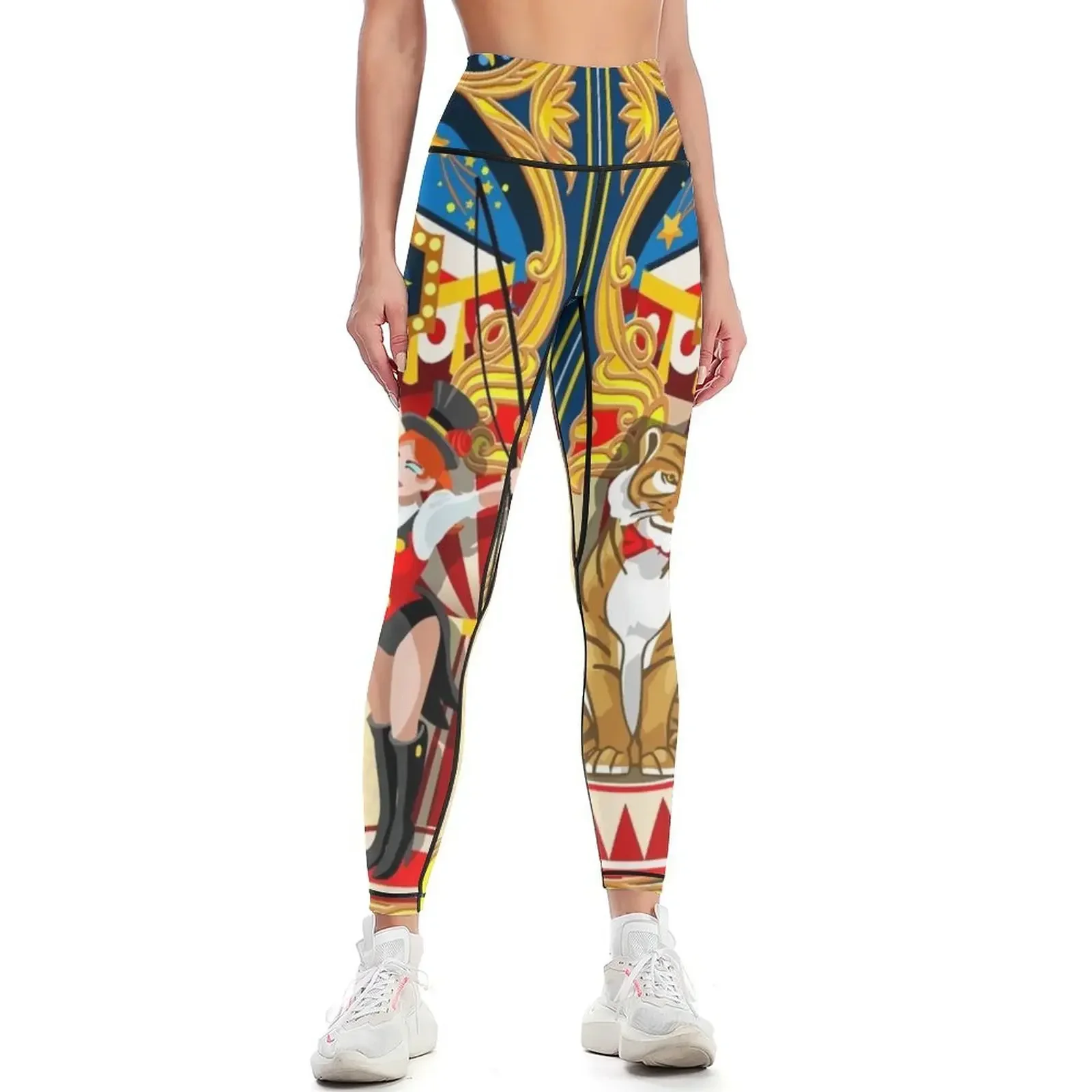

Circus Carnival Invite Poster Leggings sports for gym sports for push up for physical sportswear gym Womens Leggings