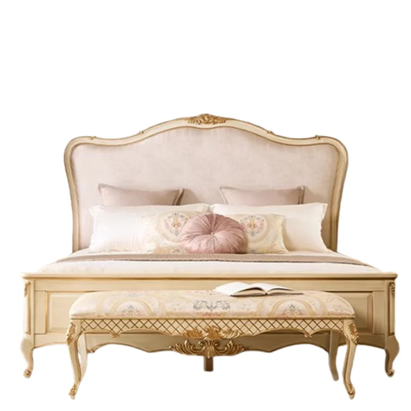 Bedroom King Size Bed Double Luxury Modern Floor Design Wooden Space Saving Bed Soft Comfortable Cama Solteiro Unique Furniture