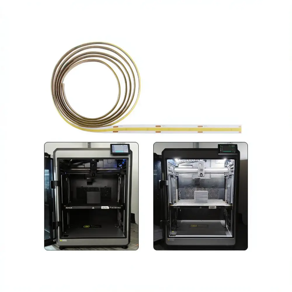 For K2 Plus 3D Printer Accessories High Brightness COB LED Strip Adhesive Mounted Visual Inspection Lighting Gear