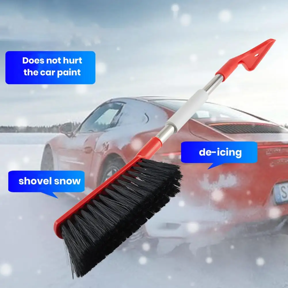 Auto Window Snow Brush Durable Car Snow Shovel Premium Car Snow Brush Ice Scraper Durable Aluminum Alloy Handle Eva Sponge Grip