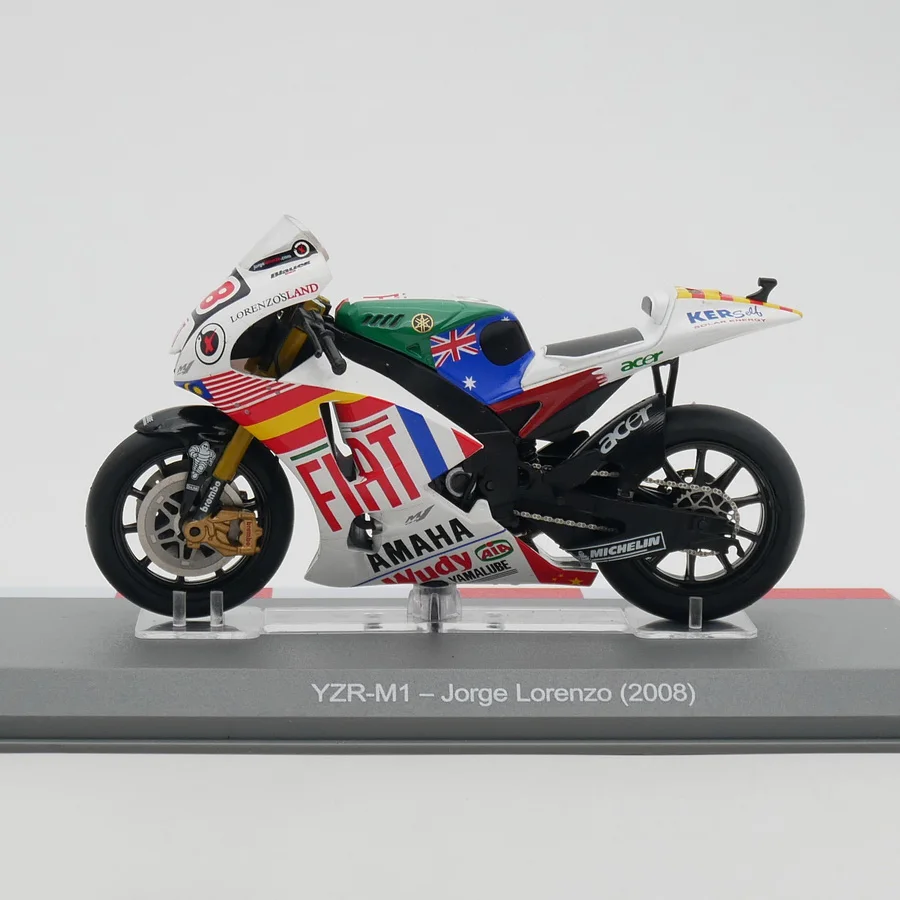 Ixo-ダイキャスト合金gpオートバイ玩具,1:18スケール,gp 2008,オートバイモデル,クラシック,大人のコレクション,お土産ギフト,静的ディスプレイ,YZR-M1