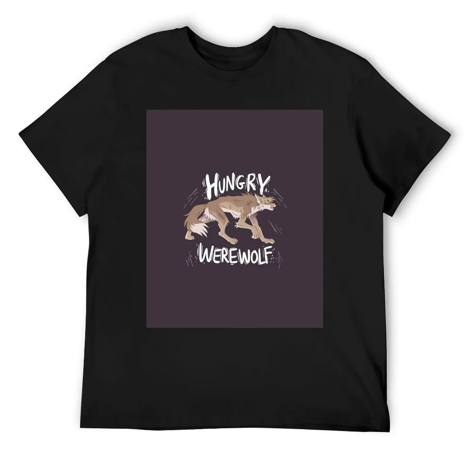 

Hungry Werewolf T-Shirt cotton graphic tees baggy shirts cute tops T-shirt men