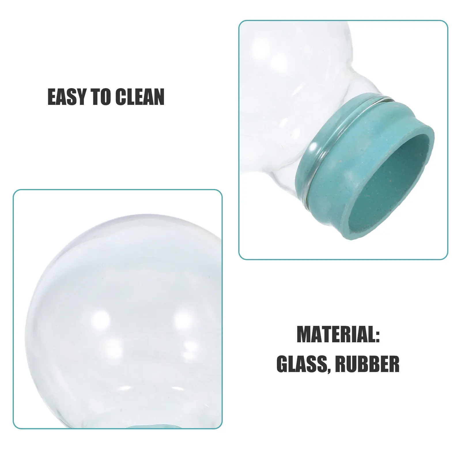 3Pcs DIY Clear Glass Snow Globes 45Mm Empty Dome Jar Screw Off Cap Fillable Craft Decoration Wedding Christmas Globe