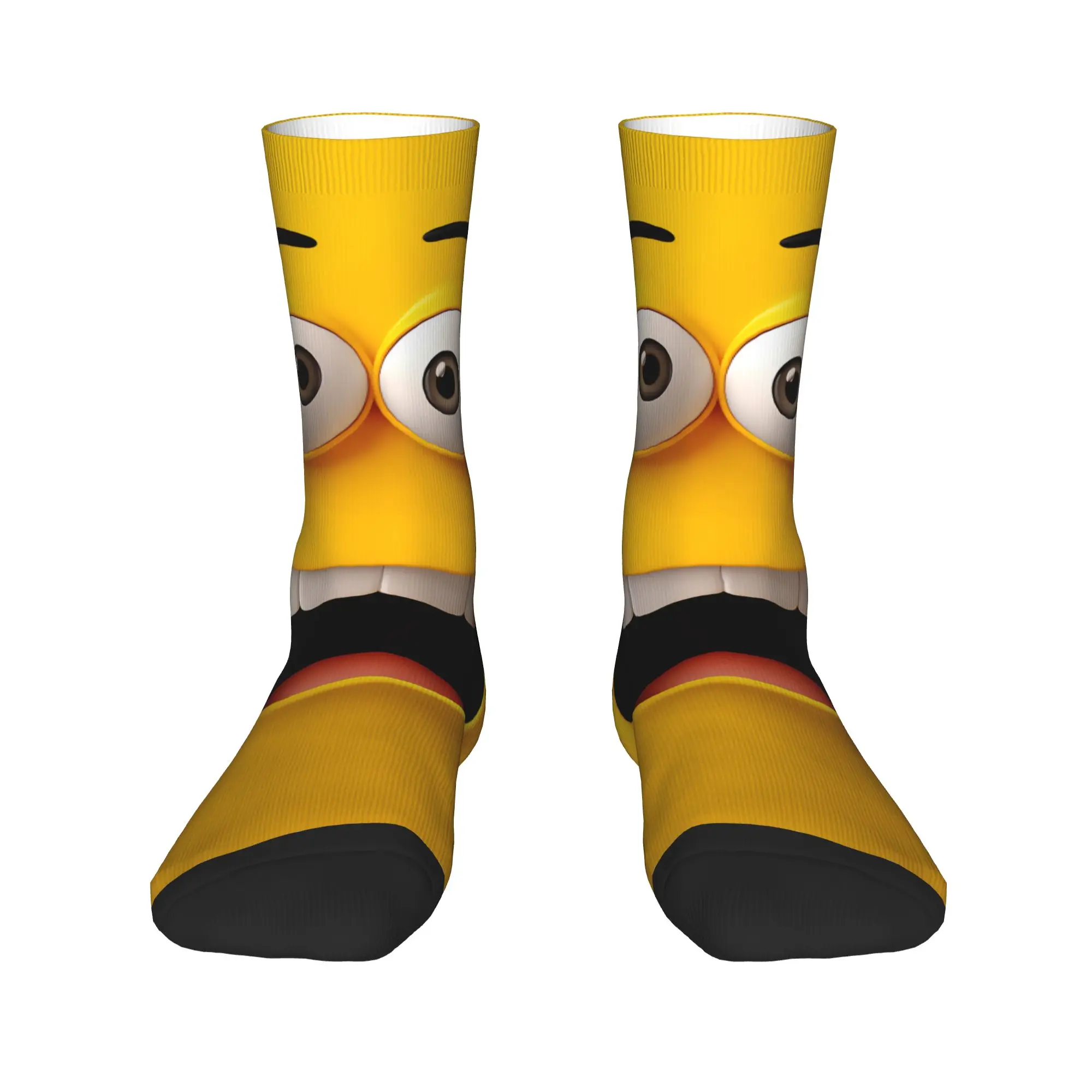 Happy Cartoon Face Meme Stockings Men's  Socks Quality Novelty Socks Winter Cycling Anti-Slip Graphic Socks Birthday Present