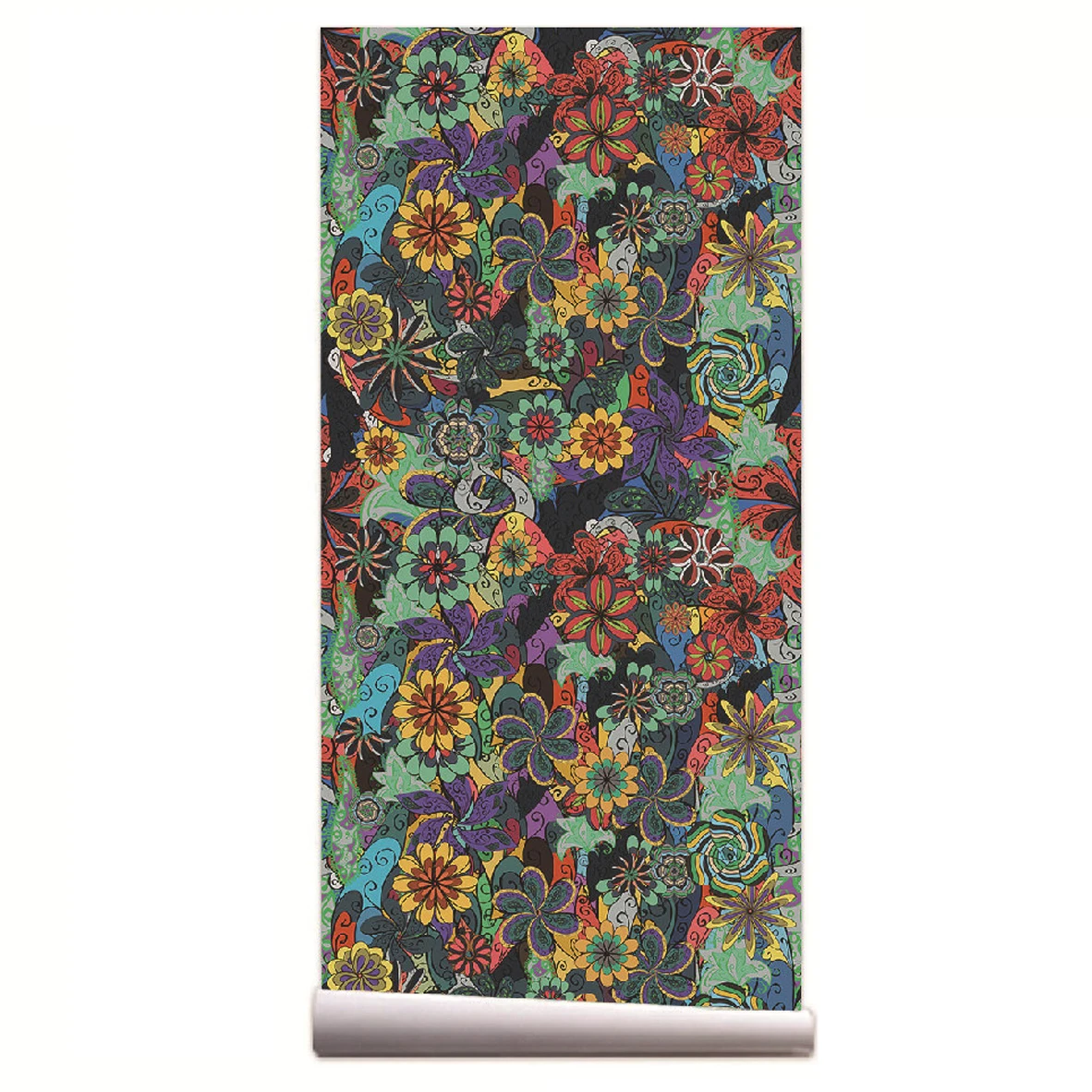 Colorful Flowers Peel and Stick Wallpaper Vintage Floral Wall Paper Easy Peel Off for Home Drawer Cabinet Renter