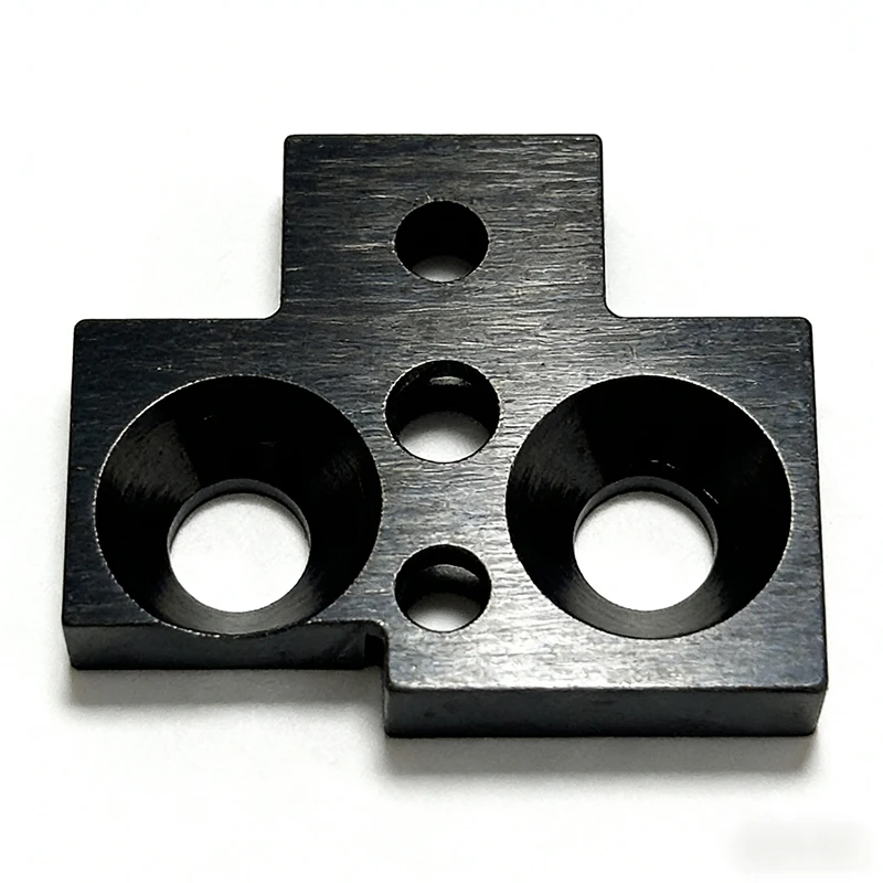 Custom CNC Black Anodized Aluminum Multi-hole Positioning Plate Irregular Machined Fixture Part