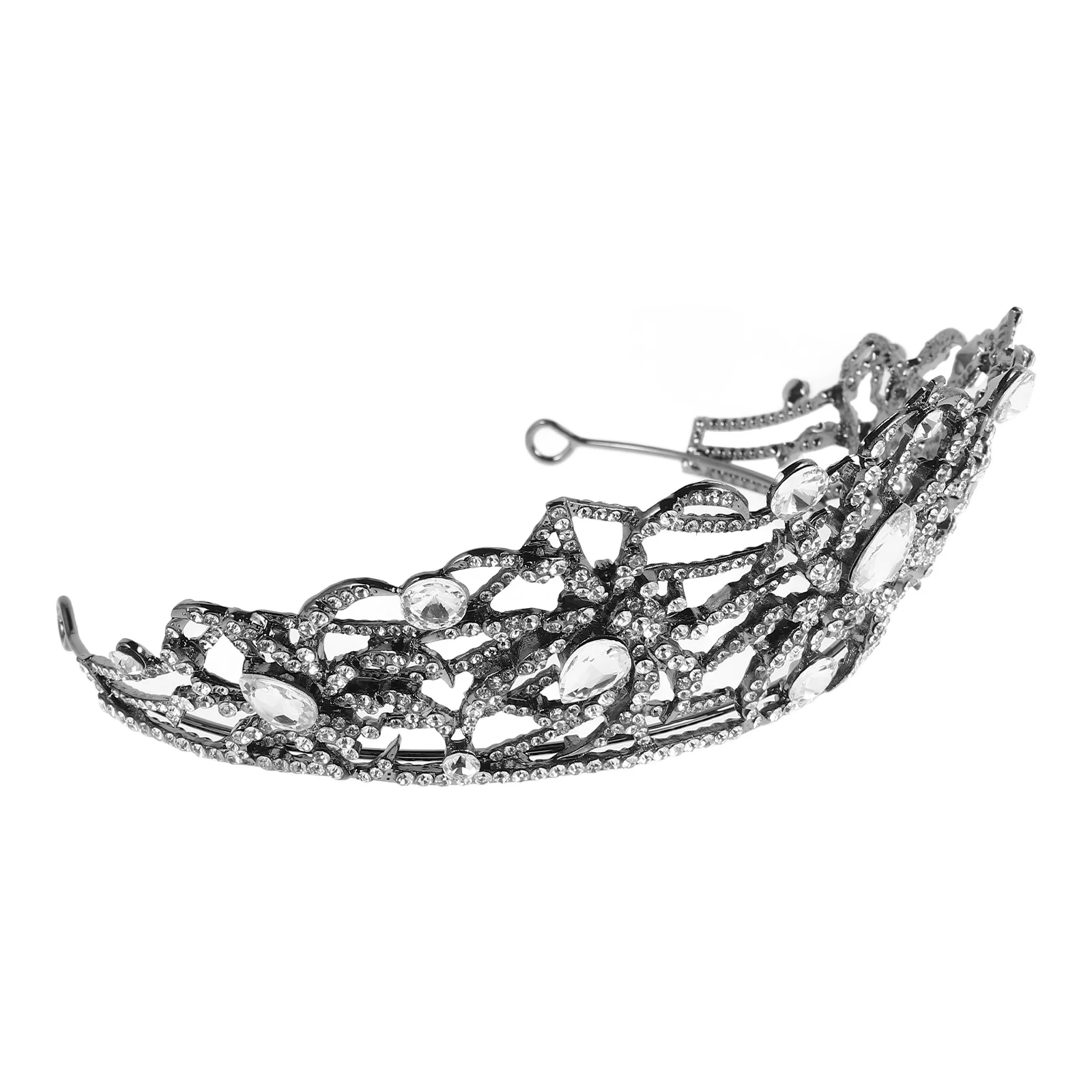 

Princess Decor Bridal Crown Hair Accessories Women Crowns Spider Tiaras Wedding Decors Silver Rhinestones Bride