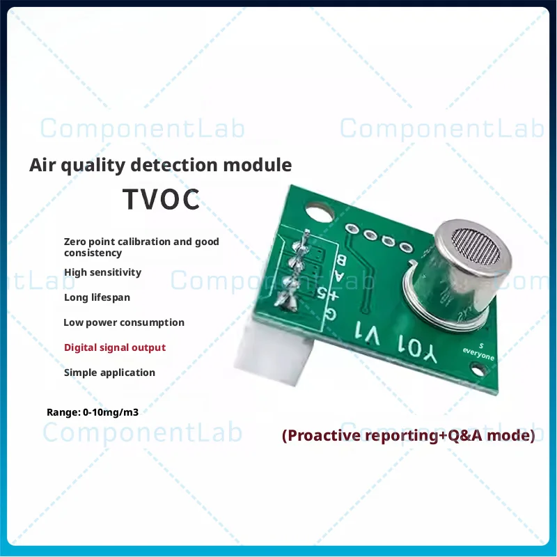 2-8pcs Semiconductor TVOC Smoke Gas Sensor Module Air Odor Module UART Digital Output Module Y01