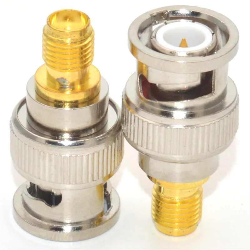 1pc bnc männlich zu sma weiblich adapter rf koax koaxial stecker sma/BNC-KJ SMA-K/BNC-J walkie-talkie antenne anschlüsse – Detail 6
