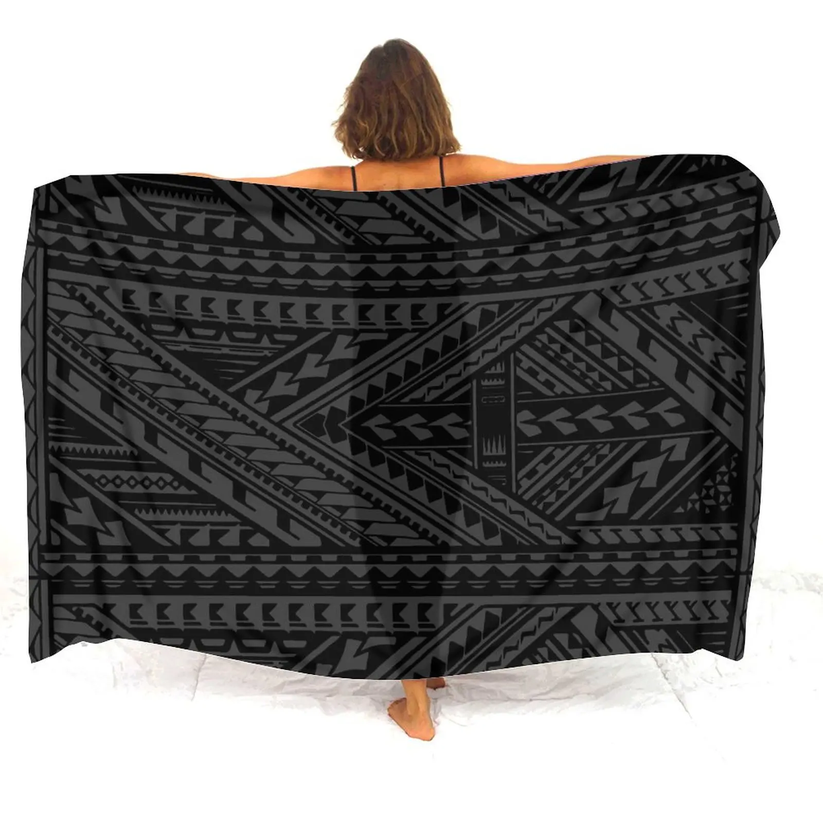 

Polynesian Women'S Sarong Summer Beach Light Sarong Shawl Windproof Apron Customizable Women'S Sarong