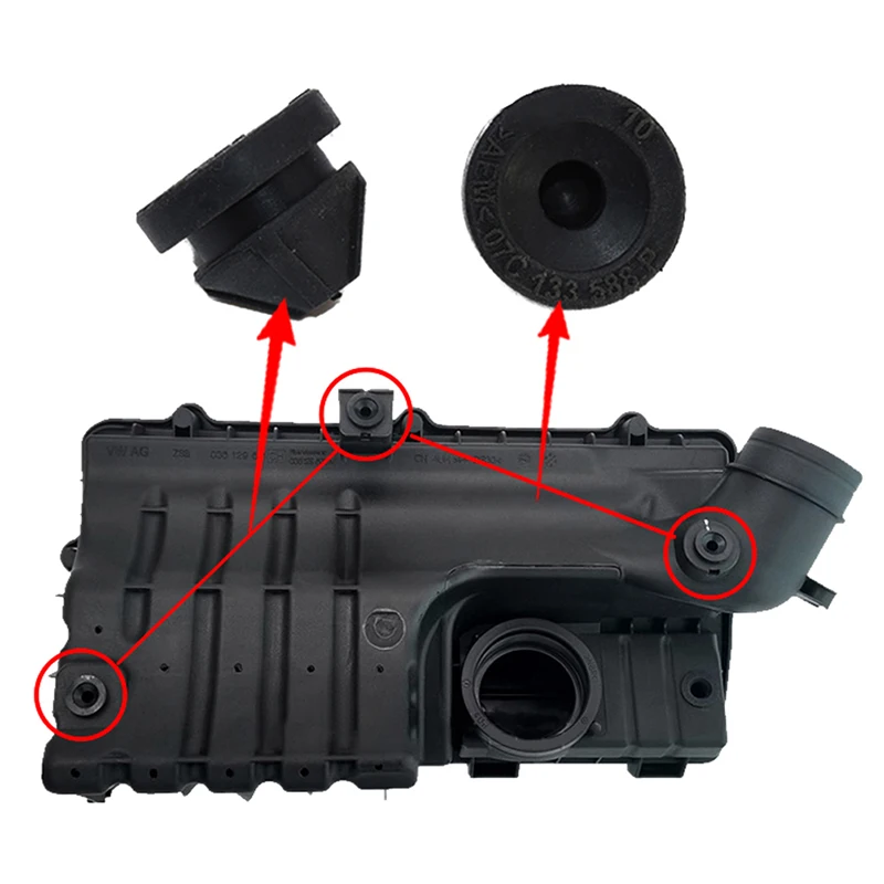 Filtro aria Shell Buffer gomma piastra di protezione del motore in gomma per Golf MK6 MK7 Passat CC Jette EA111 1.6 1.6V EA211 1.4T 07C 133 588