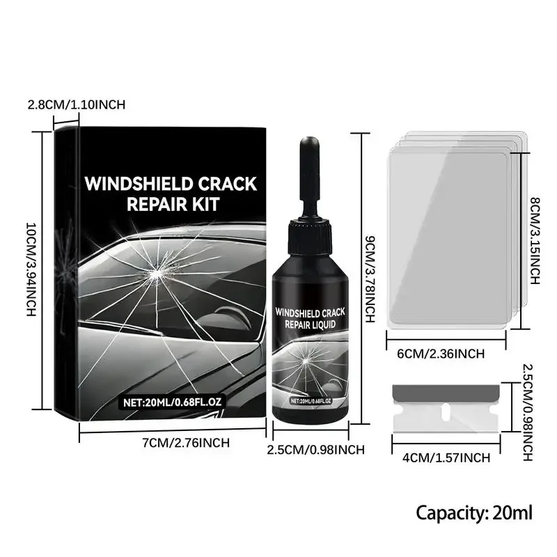 Crack repair fluid, DY glass nano repair tool, car window windshield, scratch and crack repair agent