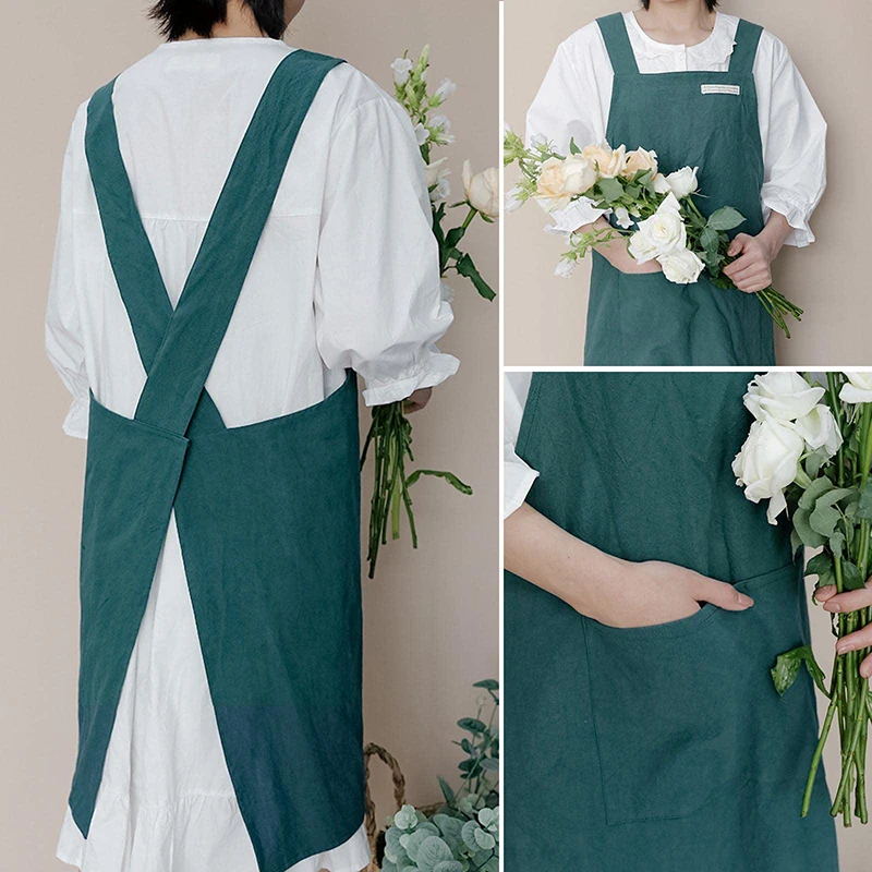 The New Kitchen Apron Barista Bartender Chef Barbecue Haircut Cooking Apron Catering Uniform Flower Shop Work Uniform Apron