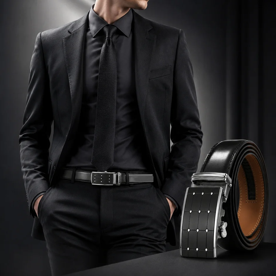 Plyesxale Brand Fashion Designer Cowskin Leather Automatic Buckle Belts for Men Wedding Luxury Trouser Belts Dropshipping B325