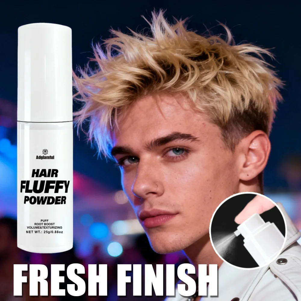 Men’s Press-Bottle Styling Powder 25g: Spray Design, 3s Root Lift, 24h Hold, Oil Control – Precision Application