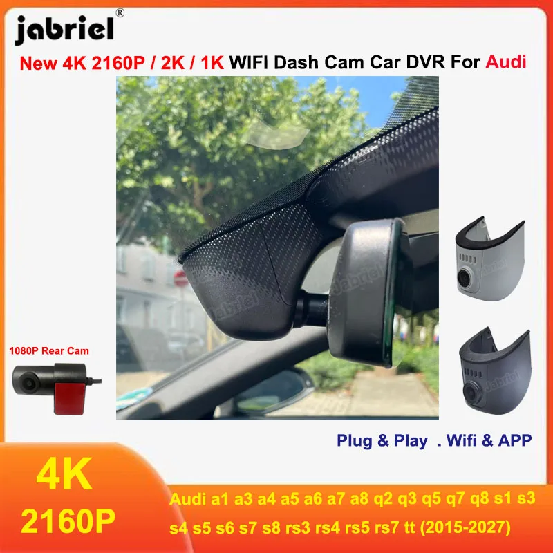 

Видеорегистратор Jabriel 4K 2K 1K с Wi-Fi для Audi A3 A4 A5 A6 A7 A8 Q2 Q3 Q5 Q7 Q8 S3 S4 S5 S6 S7 S8 RS3 RS4 RS5 RS7 TT 2015-2026